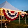 thumbnail image 6 of Beautynvta 1 Pc American Pleated Fan Flag, 4th of July Decorations, Patriotic Fourth of July Banner, Red White and Blue American Flag Bunting for Outside Porch Garden Decor, 6 of 7