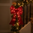 thumbnail image 4 of Northlight LED Lighted Tinsel Bow Christmas Decoration - 24" - Red, 4 of 10