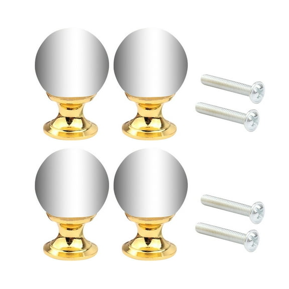 4 Sets Crystal Glass Cabinet Knob Vintage Gold Knobs for Dresser Rhinestones