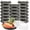 12 inch, variant on 30 Pack 10 Inch Plastic Serving Tray with Lids, Catering Trays with Lids, Party Tray with Lids Large Sandwich Trays for Parties with Lid for Takeout Food Catering Picnic(Gold)