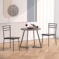 thumbnail image 6 of VECELO 3 Piece Dining Table Set with 2 Chairs, Small Kitchen Table Set for 2, Metal Frame and Wood Table Set for Dining Room, Living room, Small Spaces, Marble Black, 6 of 10