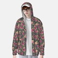 thumbnail image 3 of Fotbe Rose Mix Leopard Men's Women's UPF 50+ Sun Protection Jacket Hooded Cooling Shirt with Pockets Hiking Outdoor Performance-XX-Large, 3 of 8