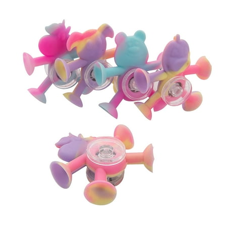 Fun Express 1 1/2" x 1 3/4" Marbleized Suction Character Fidget Toys - 12 Pieces