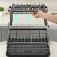 thumbnail image 6 of Cevemin Carbon Steel Double Layer Draining Rack for Bowls and Chopsticks - Kitchen Dish Drying Storage Organizer, 6 of 6