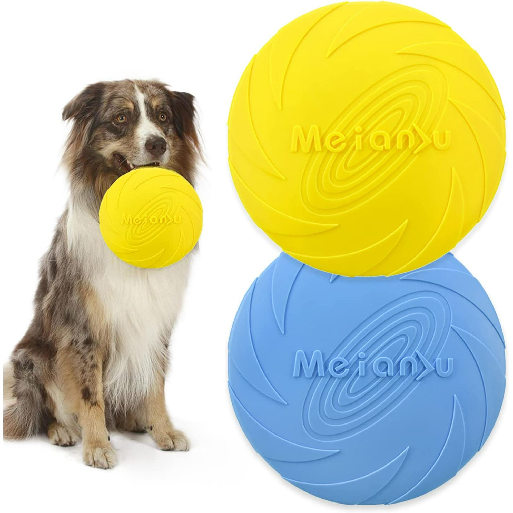 Mountaineer massefylde Figur Xizioo 2 Pieces Frisbee Toy for Dogs, Dog Frisbee, Dog Freesbee, Rubber  Throwing Disc, Dog Disc(Blue,Yellow)18cm | Walmart Canada