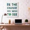 thumbnail image 2 of Be The Change Pastel Letters Kids Inspirational Word Design Super Oversized Stretched Canvas Wall Art by Daphne Polselli, 2 of 6