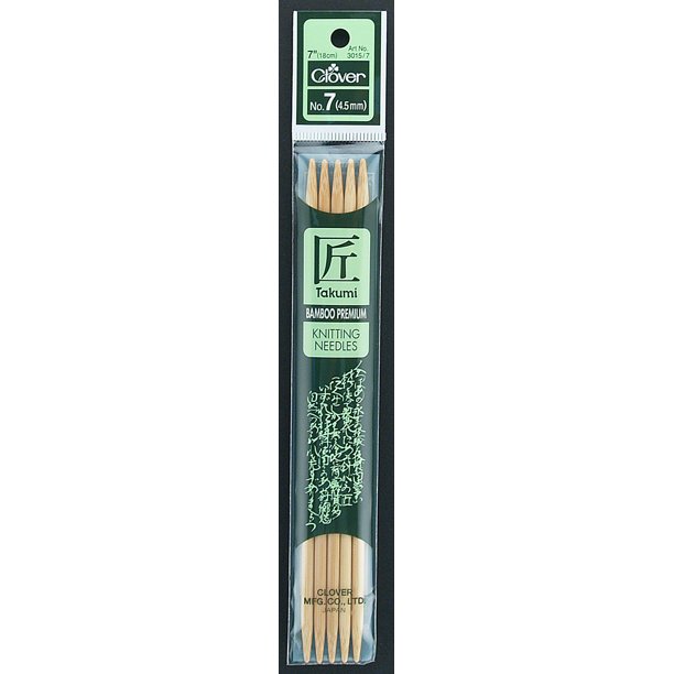 Clover Takumi DoublePointed Knitting Needle, 7