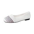 thumbnail image 3 of Willtoo Fashion Loafers for Women Casual Spring Summer Breathable Knitted Round Toe Low Tops Canvas Shoes Slip On Flats Walking Shoes Non Slip Play Sneakers Loafers for Work Nurse, 3 of 5