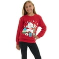 thumbnail image 6 of Pink Angel Girls’ Christmas Sweatshirt – Cozy Fleece Holiday Pullover – Festive Winter Top for School, Parties & Photos – Red Santa- Sizes 7/8, 6 of 9