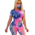 thumbnail image 4 of Seyurigaoka Women Casual Clothes Set Assorted Tie-dyed Print Top and Long Pants, 4 of 9