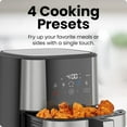 thumbnail image 5 of Air Fryer, Large 5-Quart Family Size, One Touch Digital Control Presets, French Fries, Chicken, Meat, Fish, Nonstick Dishwasher-Safe Parts, Automatic Shutoff, Stainless Steel, 5 of 5