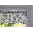 thumbnail image 2 of Cotton Window Valance Floral Print 58 Inch Wide Vintage Floral Large Roses Blue on White, 2 of 4