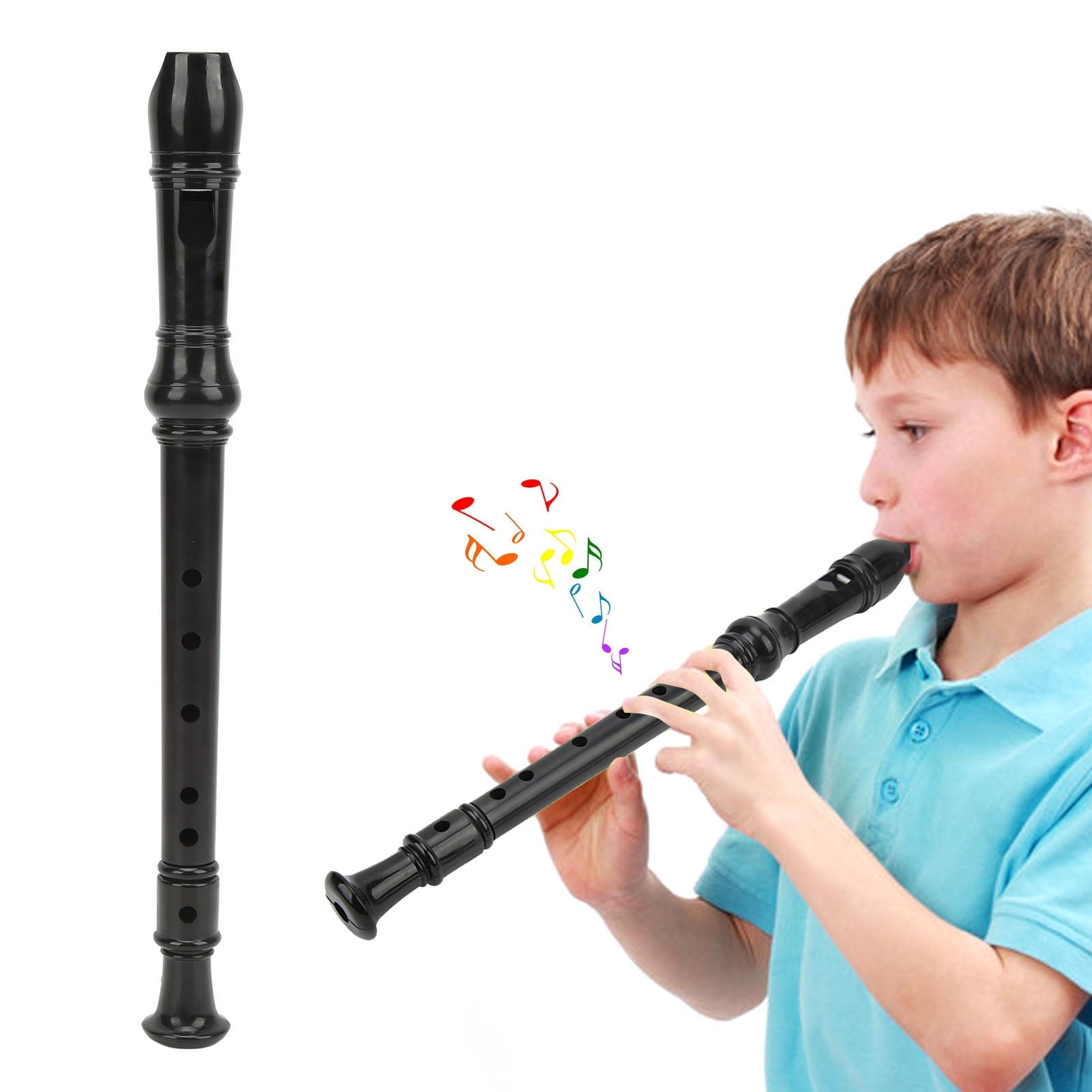 LHCER Recorder Instrument Soprano German Style ABS 6 Holes with Stick for Children Kids,Recorder