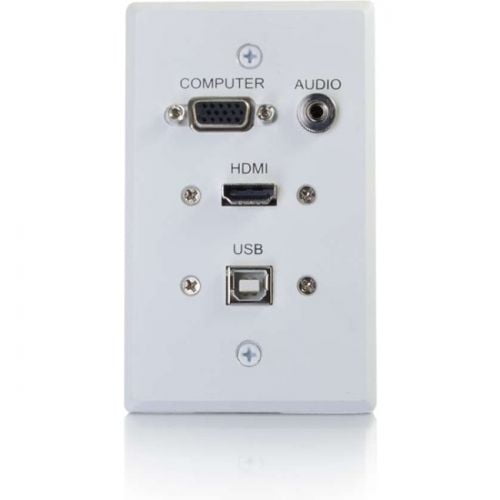 Dual VGA Wall Plate-Pass Through White