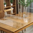 thumbnail image 4 of Wood Furniture Table Protector Clear Plastic Wipeable Tablecloth Eco Thick Protective Desk Cover Clear Vinyl Dining Tabletop Protection Pad Easy Clean Polyester Waterproof Table Cloth 38X78 Inch, 4 of 4