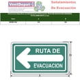 thumbnail image 2 of Letrero de Emergencia para Pasillos Señalamientos de Evacuación 25x25 cm De Evacuación Ruta de Evacuación Izquierda Foto, 2 of 4