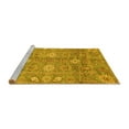 thumbnail image 2 of Ahgly Company Machine Washable Indoor Rectangle Oriental Yellow Traditional Area Rugs, 2' x 4', 2 of 4