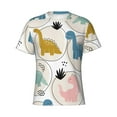 thumbnail image 3 of Naloa Cute Dinosaurs Men's T-Shirt Sport T-shirt Men's Basic Tee Casual Men's Shirt, Round Neck, Short Sleeves - Small, 3 of 5