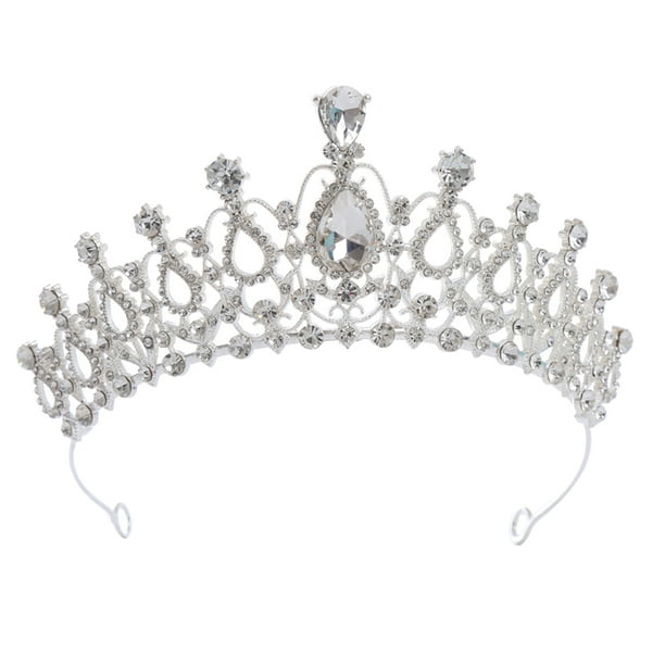 KAKOWELY Tocado de niña de las flores con brillantes diamantes de imitación, tocado de cumpleaños, tiara de niña de las flores, corona