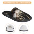 thumbnail image 3 of Fotbe Vintage Ornate Skull Pattern Women's Fuzzy Slippers Plush Slippers Fluffy Winter House Shoes Indoor and Outdoor-Large, 3 of 8