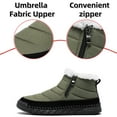 thumbnail image 3 of Mens Snow Boots Waterproof Winter Fur Lined Warm Ankle Boots Zipper Closure Slip On Outdoor Comfortable Lightweight Boot Green 9 US, 3 of 7