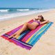 thumbnail image 4 of CaiYueKe Oversized Beach Towel 80x160cm Striped Quick Dry Sand Shaking Towel for Swimming Pool Travel Camping Soft Absorbent Polyester Towel for Adults Men Women Lightweight Portable Washable, 4 of 7
