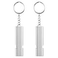thumbnail image 1 of Sifflet d'Urgence en Aluminium Allié avec Porte-Clés, Signal Élevé pour Camping en Plein Air, Randonnée et Équipement, 2 Pcs, 1 of 3