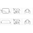 thumbnail image 3 of Set of 6 Car Sun Shades, Car Windshield Sunshade Silver Foldable Portable Block UV Rays Sun Protection Car Front Car Windshield Sun Shade, 3 of 5