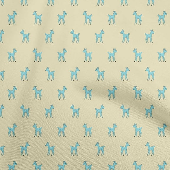 oneOone Viscose Jersey Light Yellow Fabric Animal Diy Clothing Quilting Fabric Print Fabric By Yard 60 Inch Wide