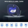 thumbnail image 4 of 6Pcs Letra Tag Refills Tapes Maker for 91331 4M x 12mm Printer, 4 of 5