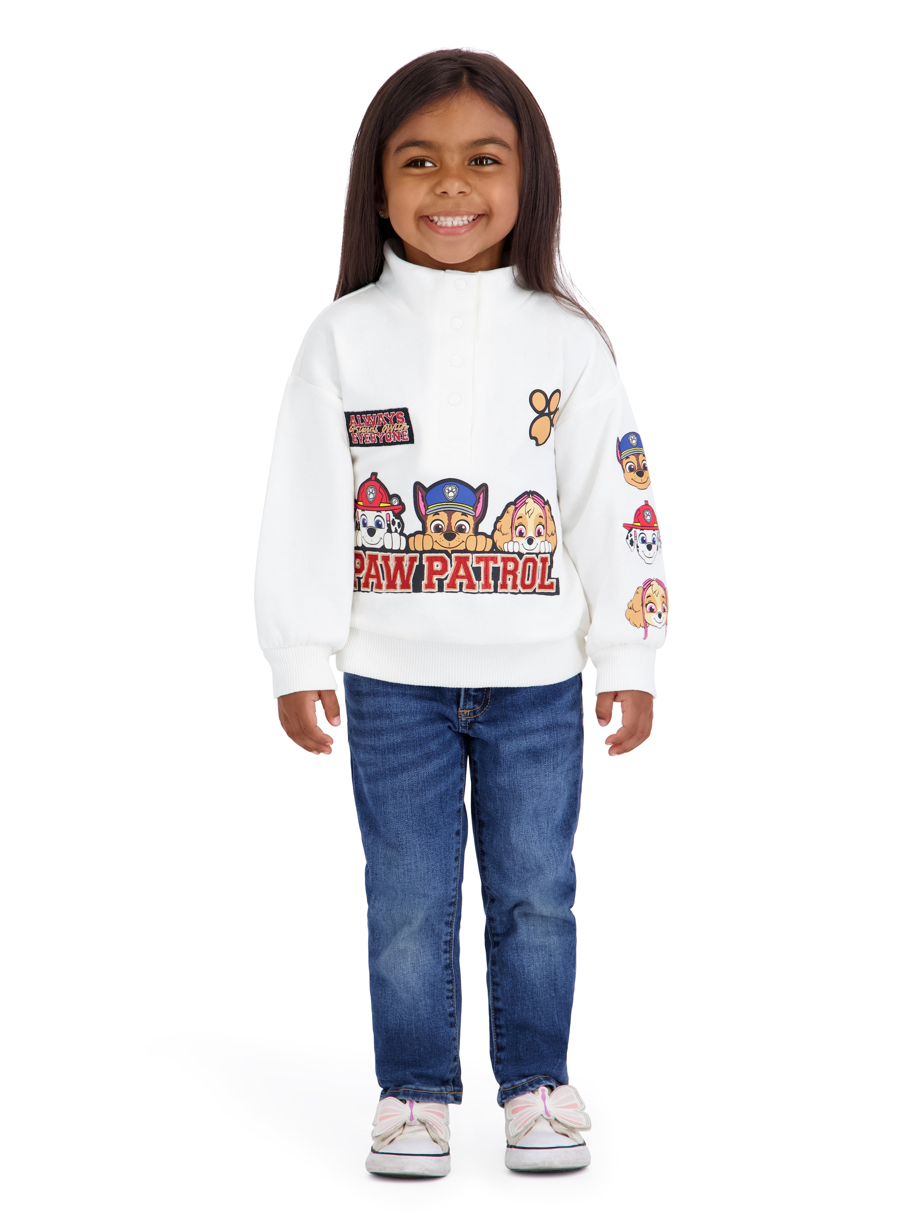 Paw Patrol Toddler Girl Quarter Snap Pullover, Sizes 12 Months-5T