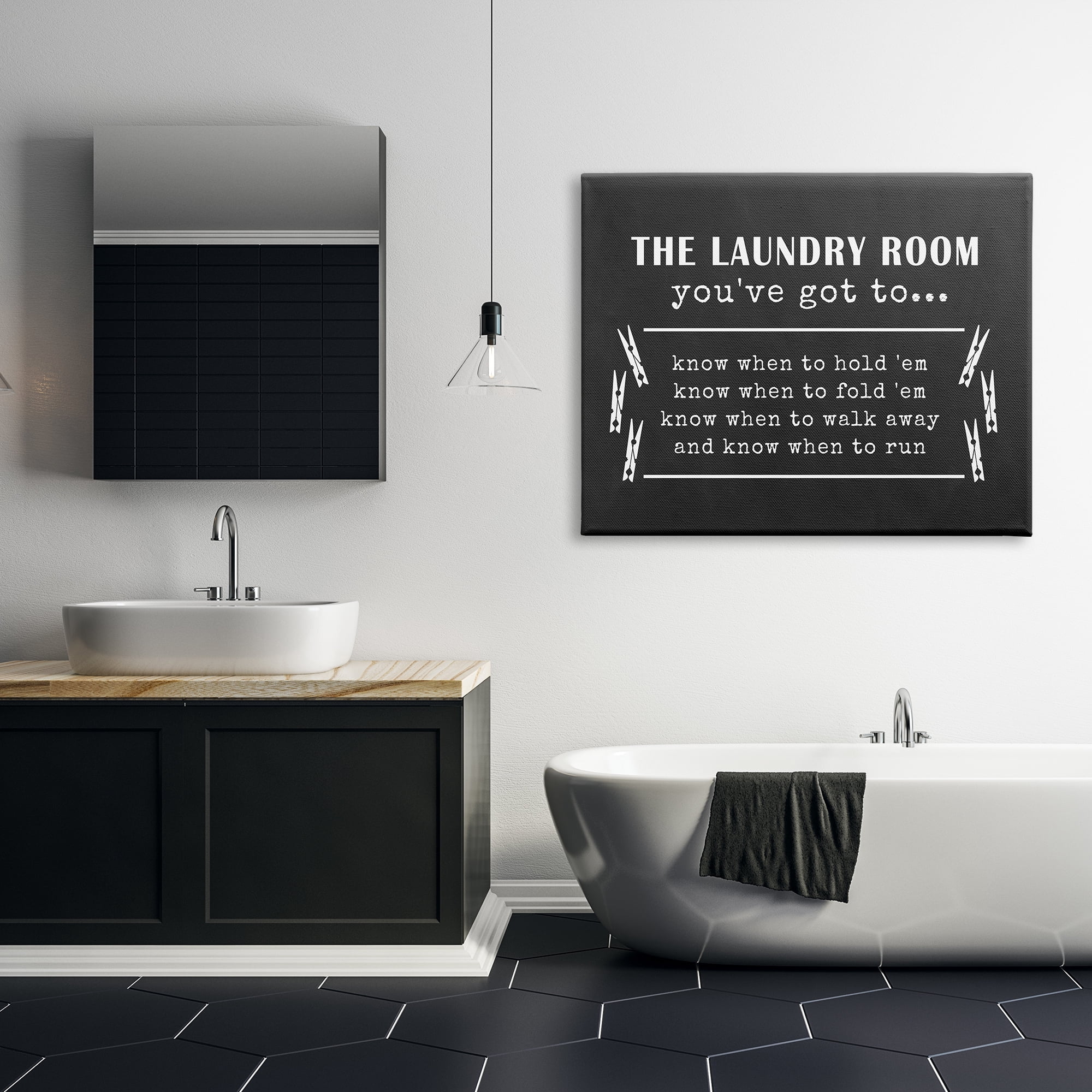 Stupell Industries Laundry Room You've Got to Know When Phrases , 36 x 48, Designed by Lettered and Lined