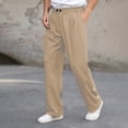 thumbnail image 2 of Hinvhai Mens Pleated Front Casual Work Pants Wrinkle-Free Regular Fit Work Dress Pants Big and Tall Stretch Chinos Trousers Khaki XXL(XXL), 2 of 9