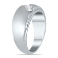 thumbnail image 2 of SZUL 1/2 Carat TW Diamond Three Stone Men's Ring in 10K White Gold (J-K-L Color, I2-I3 Clarity), 2 of 5