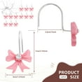 thumbnail image 2 of Dznils Ganchos para Cortina de Ducha con Lazo Rosa, Ganchos de Ducha de Resina para Baño Inoxidables, Juego de 12, 2 of 11