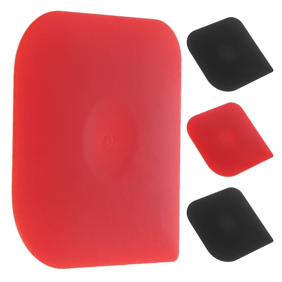HEATSHAKING 4Pcs Pan Scraper Plastic for Resisting Deformation and Wear in the Kitchen for Home Cooks