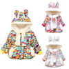 BOBORA 2PCS Baby Outerwear Kids Girl Rabbit Winter Warm Hooded Coat Jacket +Scarves Outfit