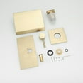 thumbnail image 4 of Widespread Waterfall Single Handle Wall Mounted Bathroom Faucet in Brushed Gold, 4 of 14