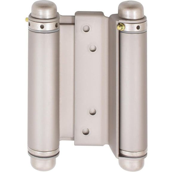 Heavy-Duty Double Acting Spring Hinge, 4 Inches, Fits Doors 7/8" to 1-1/8" Thick, 1-Pack, Satin Nickel by Stone Harbor Hardware