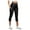 Black, variant on Womens Yoga Pants Quick Dry Elastic Tight Reflective Stripe Outdoor Workout Sports Trousers