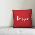 thumbnail image 2 of Creative Products Forever in White Text on Red 16x16 Spun Poly Pillow, 2 of 2