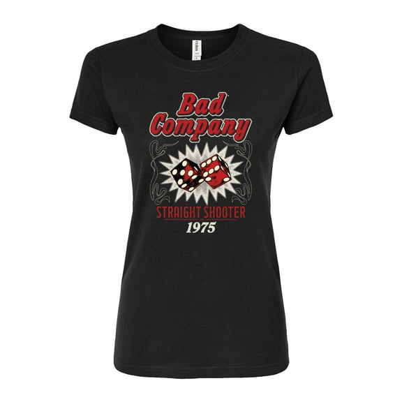 Bad Company - Straight Shooter - Juniors Fitted Short Sleeve Graphic T-Shirt
