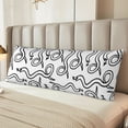 thumbnail image 2 of Naloa Hand Drawn Snake Body Pillow Cover, Pillowcases with Hidden Zipper Breathable Long Pillow Case (Pillows are not included,20x54 inch), 2 of 7