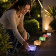 thumbnail image 5 of Outdoor Ice Brick Light for Garden Patio Walkway Decor, Waterproof Solar Powered Cube Lamp with Realistic Frosted Glass Effect, Auto On/Off LED Pathway Lighting for Lawn, Yard & Driveway, 5 of 5