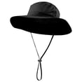 thumbnail image 3 of Awwp Unisex Sun Hat Wide Brim Fishing Adjustable Lightweight Hat Beach Bucket Hat for Outdoor Golf Hiking Gardening Black, 3 of 8