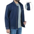 thumbnail image 6 of Men's Bomber Jacket Lightweight Softshell Warm Backed Woven Fabric Classic Look Fashion Jacket Navy Blue-42-L, 6 of 8