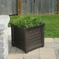 thumbnail image 4 of Mayne Lakeland 20" x 20" x 20" Square Espresso Self Watering Plastic Planter, 4 of 8