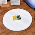 thumbnail image 4 of DOLITY Tapis Rond, Tapis en Fausse Fourrure pour Chambre, 60cm Blanc, 4 of 8