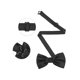 thumbnail image 4 of INSPIRE CHIC Corbata de moño ajustable de color sólido con patrón de cuadros para hombres en negro, 4 of 4