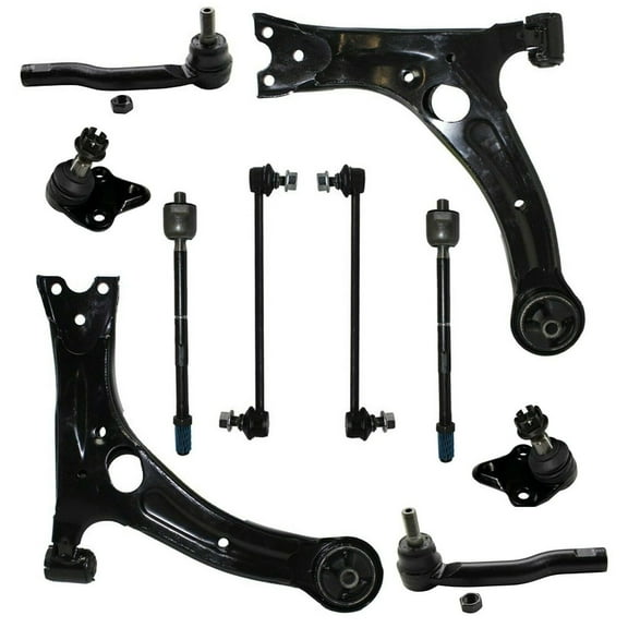 10 Pc Suspension Kit Control Arms, Tie Rod Linkages, Lower Ball Joints & Sway Bars